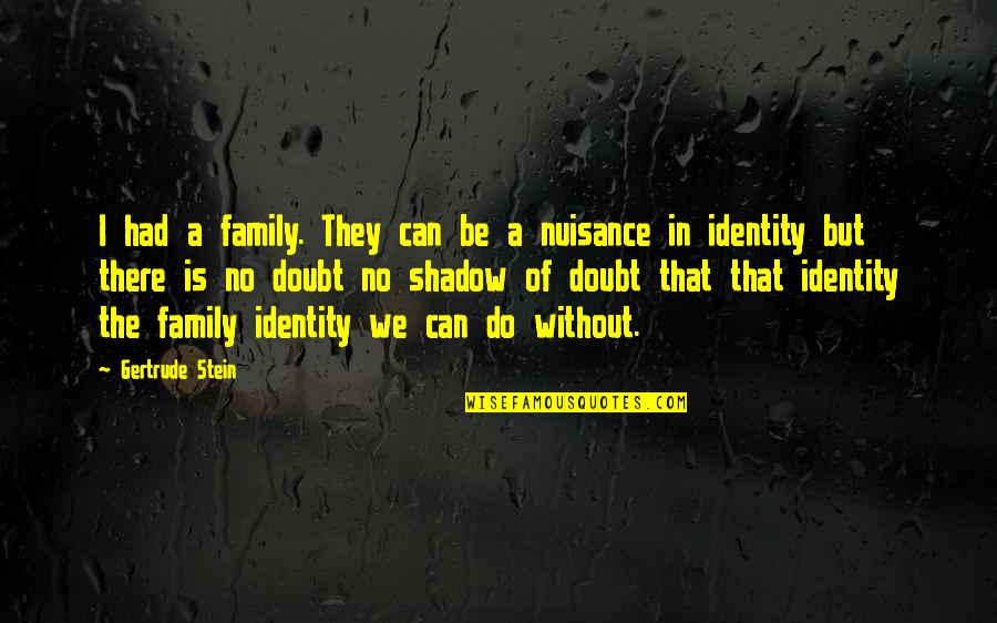 There Is No Identity Quotes By Gertrude Stein: I had a family. They can be a