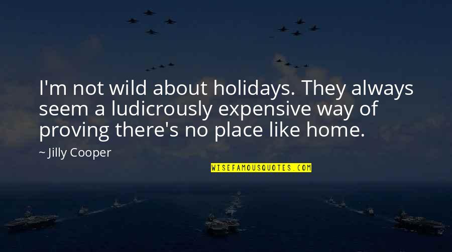 There S No Place Like Home Quotes By Jilly Cooper: I'm not wild about holidays. They always seem