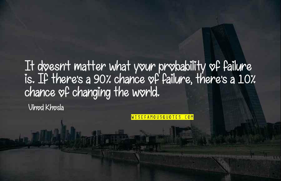 They Can Say Whatever They Want Quotes By Vinod Khosla: It doesn't matter what your probability of failure