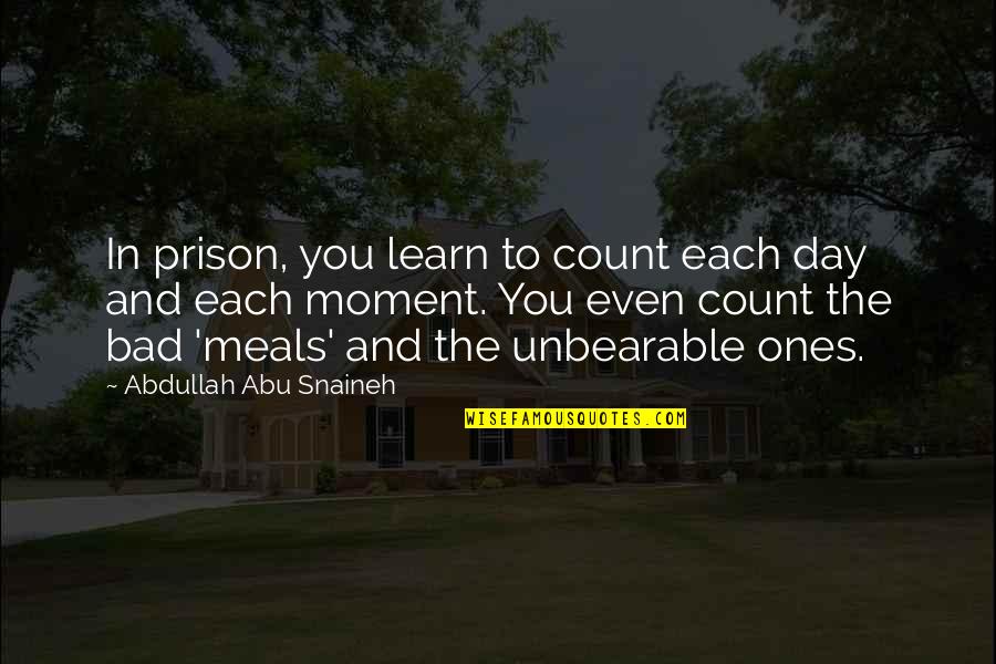 Theyll Find Time Quotes By Abdullah Abu Snaineh: In prison, you learn to count each day