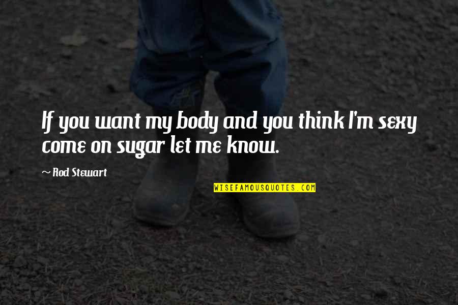 Thinking You Know Me Quotes By Rod Stewart: If you want my body and you think