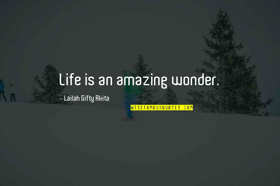 This Life Is Amazing Quotes By Lailah Gifty Akita: Life is an amazing wonder.