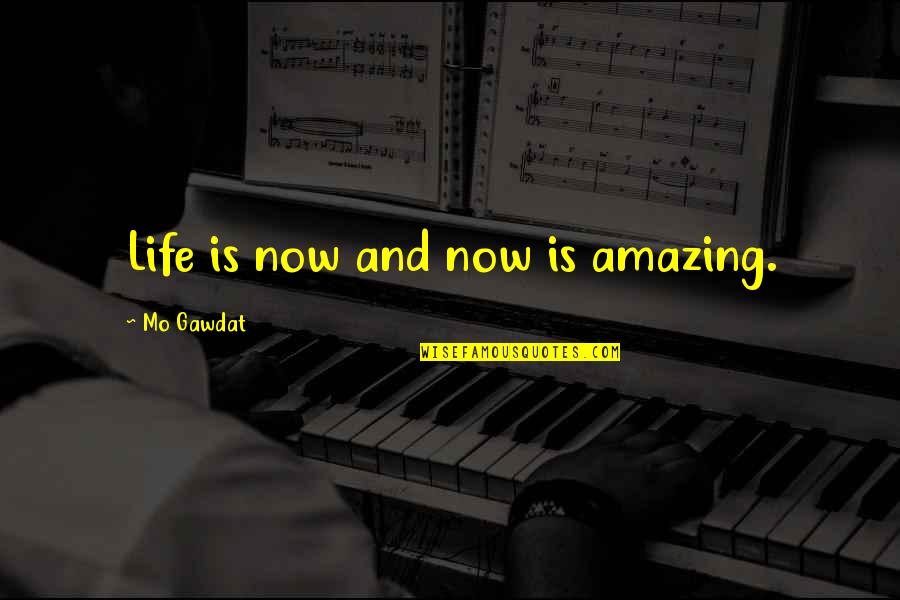 This Life Is Amazing Quotes By Mo Gawdat: Life is now and now is amazing.