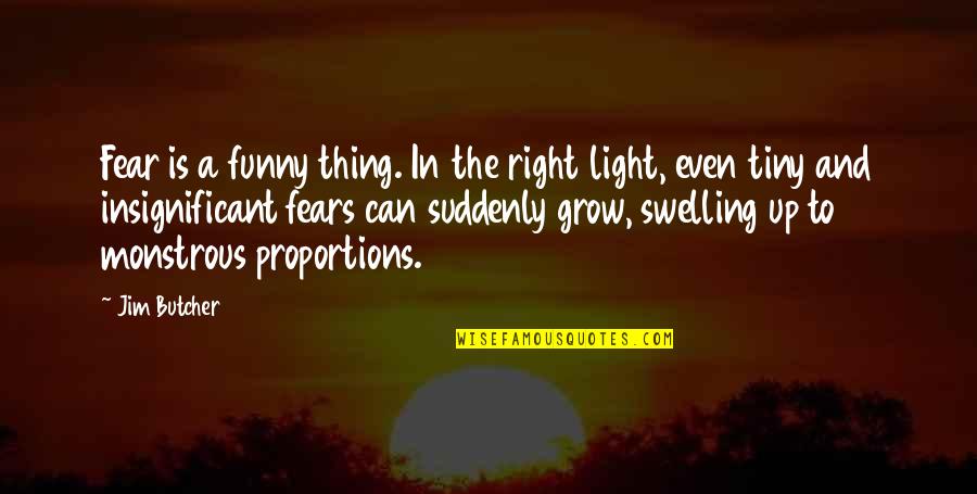 This Monstrous Thing Quotes By Jim Butcher: Fear is a funny thing. In the right