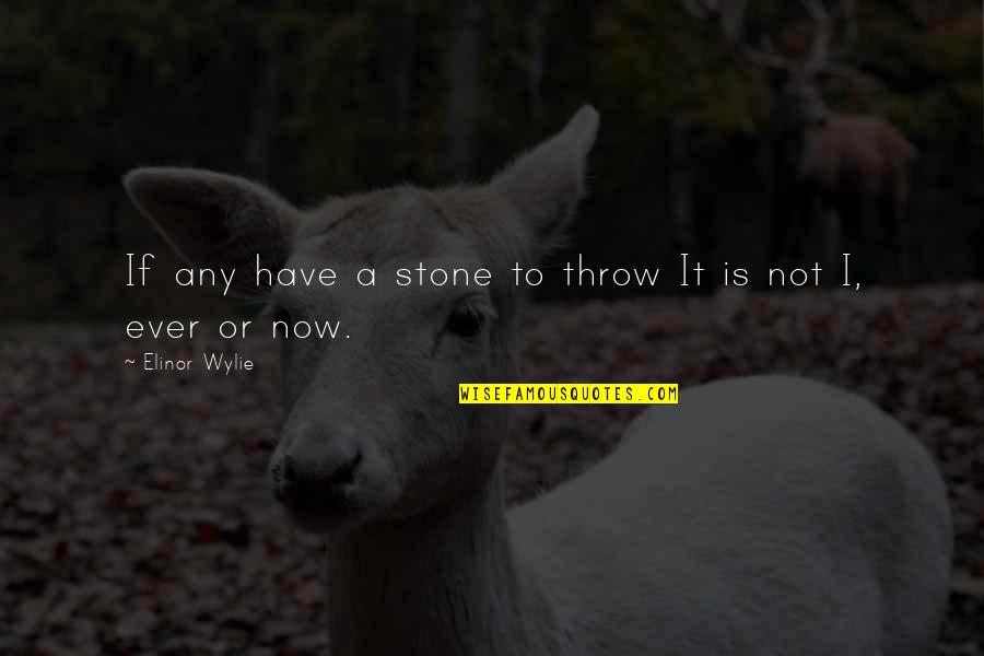 Throw Stone Quotes By Elinor Wylie: If any have a stone to throw It