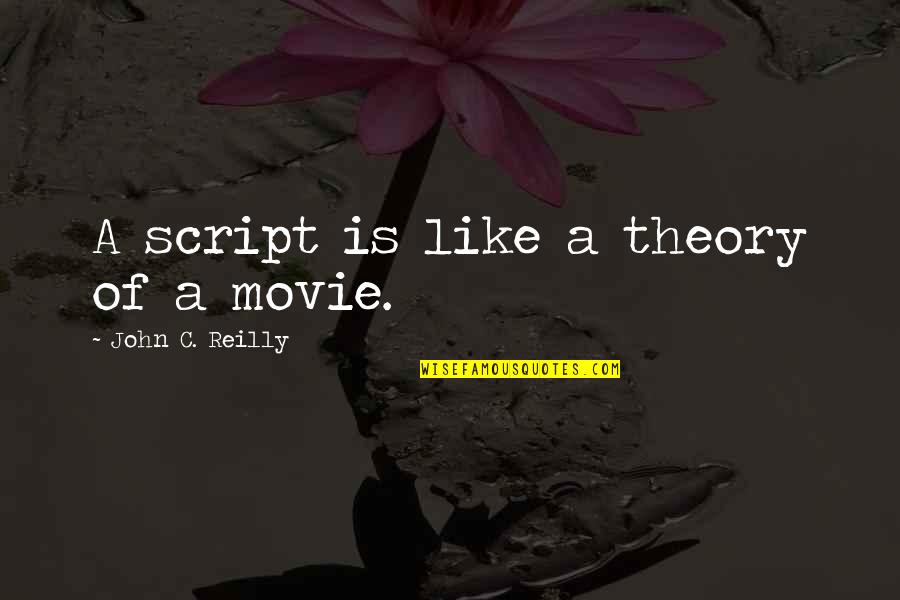 Tihane Smith Quotes By John C. Reilly: A script is like a theory of a