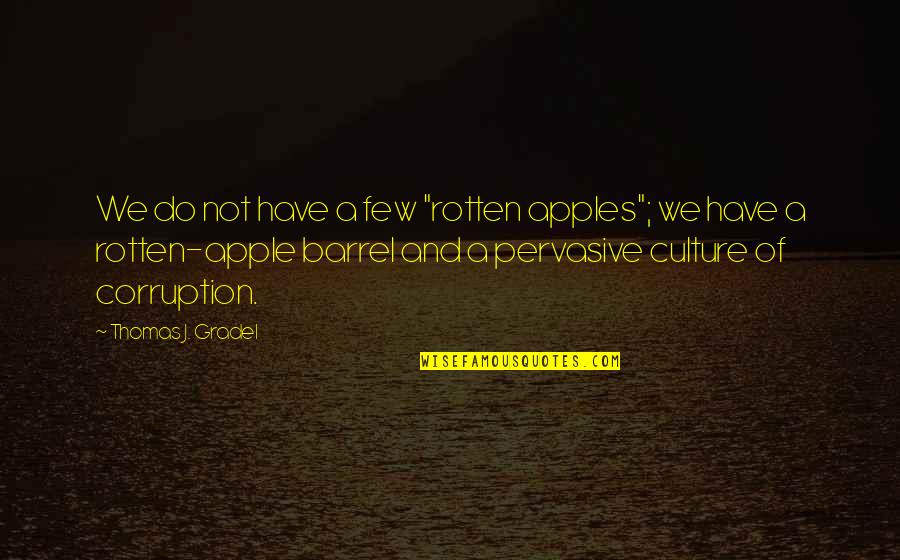 Tilak Quotes By Thomas J. Gradel: We do not have a few "rotten apples";