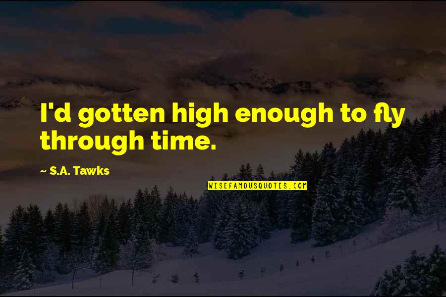 Time Fly By Quotes By S.A. Tawks: I'd gotten high enough to fly through time.