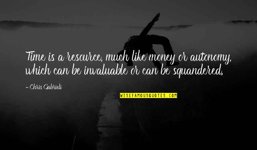 Time Is A Resource Quotes By Chris Gabrieli: Time is a resource, much like money or