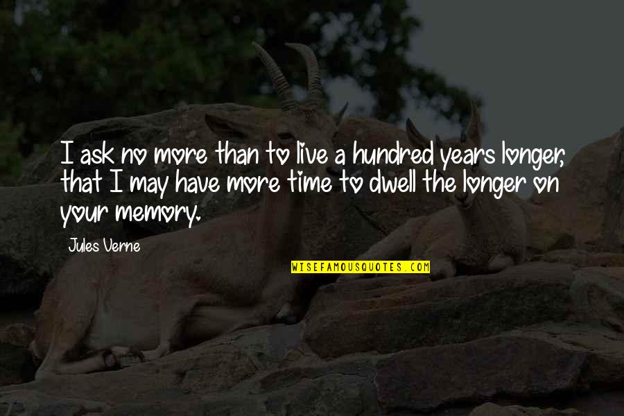 Time Memory Quotes By Jules Verne: I ask no more than to live a