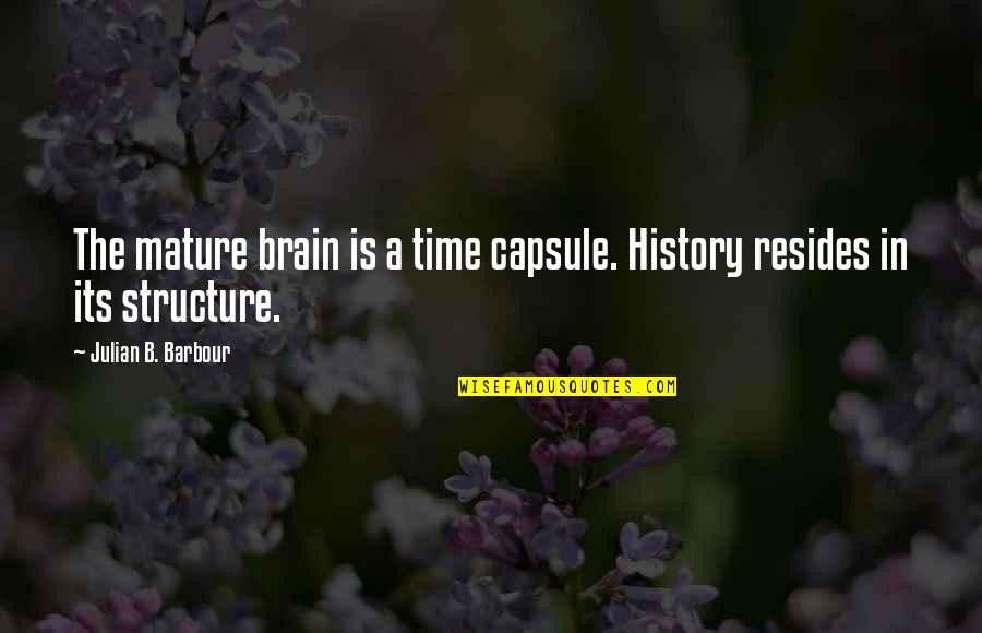 Time Memory Quotes By Julian B. Barbour: The mature brain is a time capsule. History