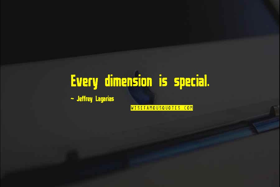 Timekeeper Kronos Quotes By Jeffrey Lagarias: Every dimension is special.