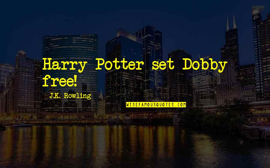 Tin Wall Quotes By J.K. Rowling: Harry Potter set Dobby free!