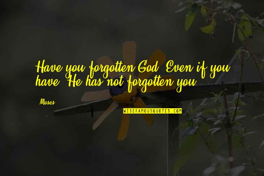 Tinting Tail Quotes By Moses: Have you forgotten God? Even if you have,