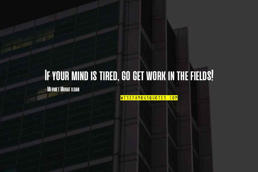 Tired From Work Quotes By Mehmet Murat Ildan: If your mind is tired, go get work