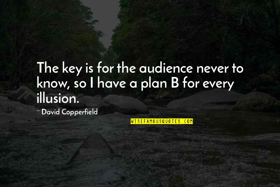 Titorenko Lab Quotes By David Copperfield: The key is for the audience never to