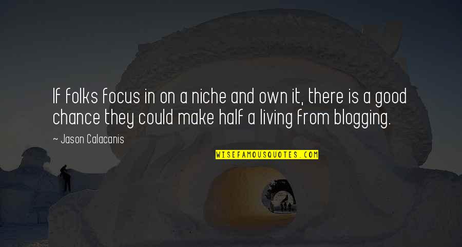 Tobring Quotes By Jason Calacanis: If folks focus in on a niche and