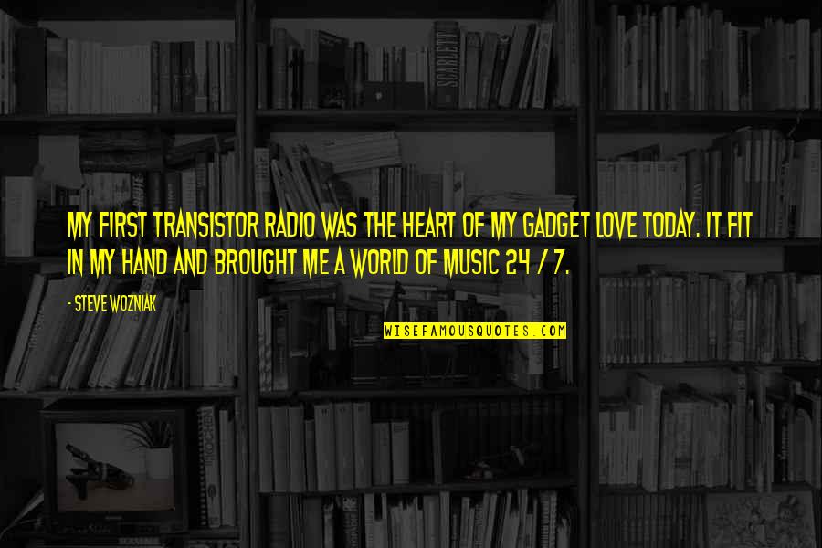 Today Was Quotes By Steve Wozniak: My first transistor radio was the heart of