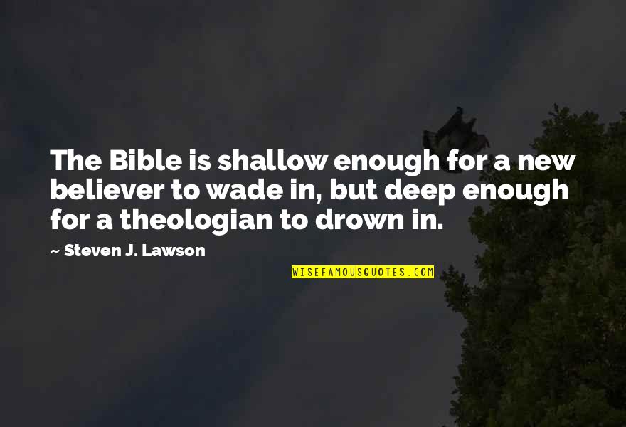 Tom And Jerry Funny Quotes By Steven J. Lawson: The Bible is shallow enough for a new