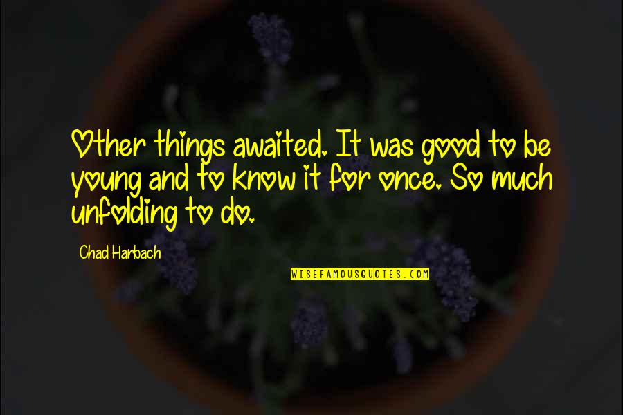 Too Many Things At Once Quotes By Chad Harbach: Other things awaited. It was good to be