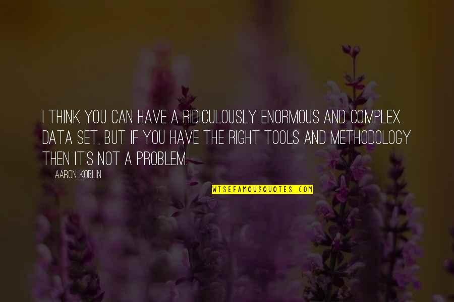 Tools Quotes By Aaron Koblin: I think you can have a ridiculously enormous