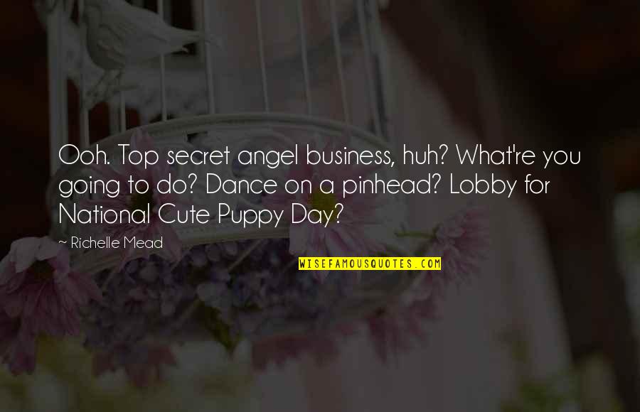 Top Pinhead Quotes By Richelle Mead: Ooh. Top secret angel business, huh? What're you