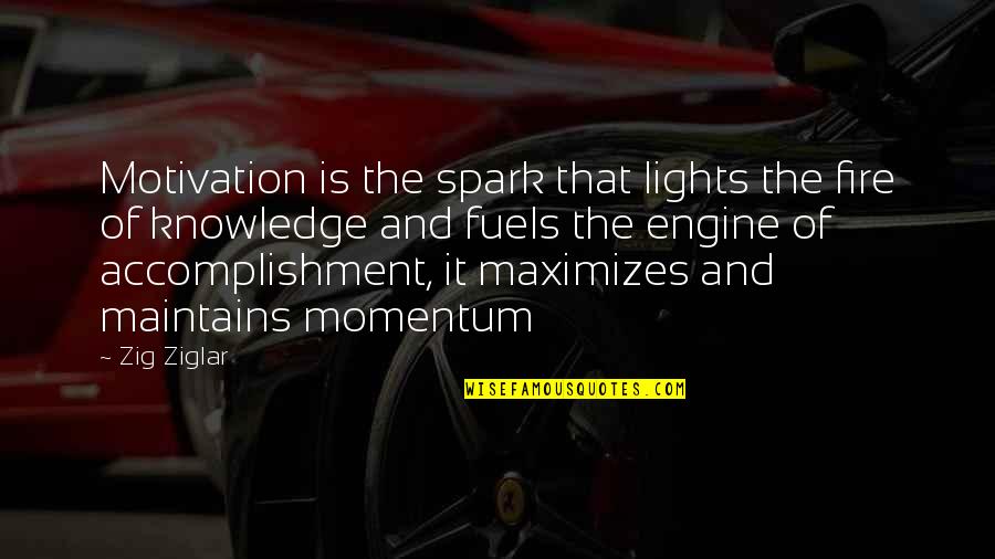 Top Visionary Quotes By Zig Ziglar: Motivation is the spark that lights the fire