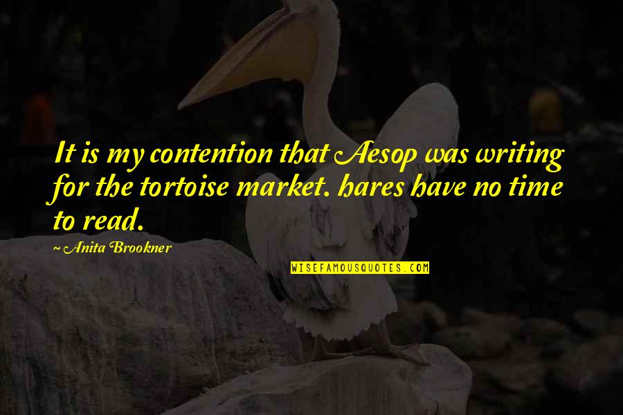 Tortoise Quotes By Anita Brookner: It is my contention that Aesop was writing