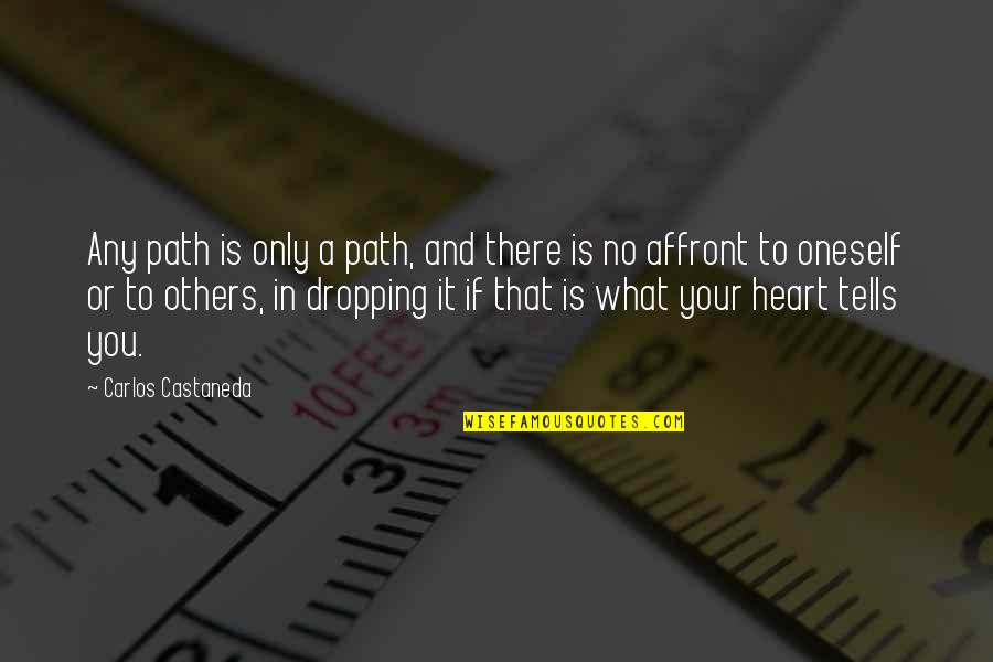 Touchnet Gmu Quotes By Carlos Castaneda: Any path is only a path, and there