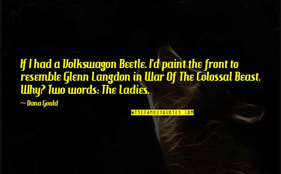 Trane Quick Quotes By Dana Gould: If I had a Volkswagon Beetle. I'd paint