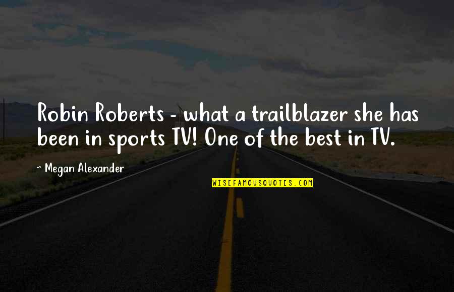 Tranquil Tonic Of Nature Quotes By Megan Alexander: Robin Roberts - what a trailblazer she has