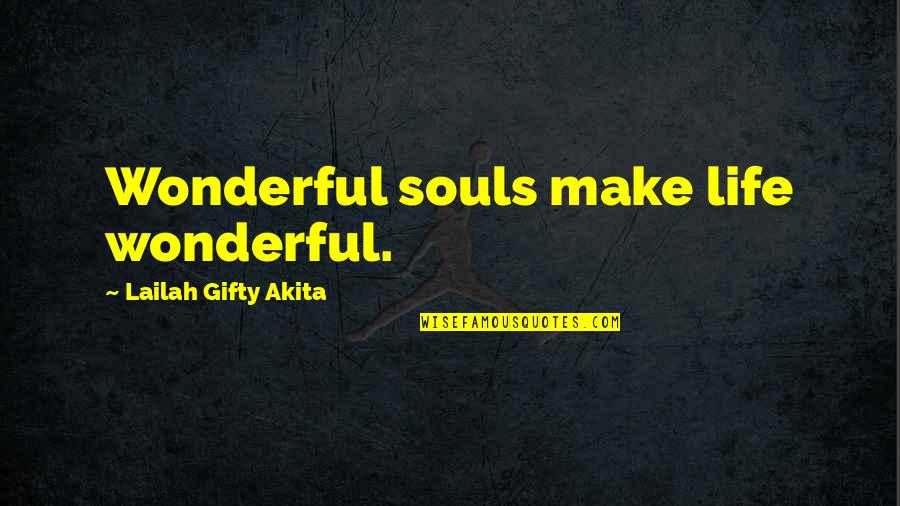 Travel Experience Quotes By Lailah Gifty Akita: Wonderful souls make life wonderful.