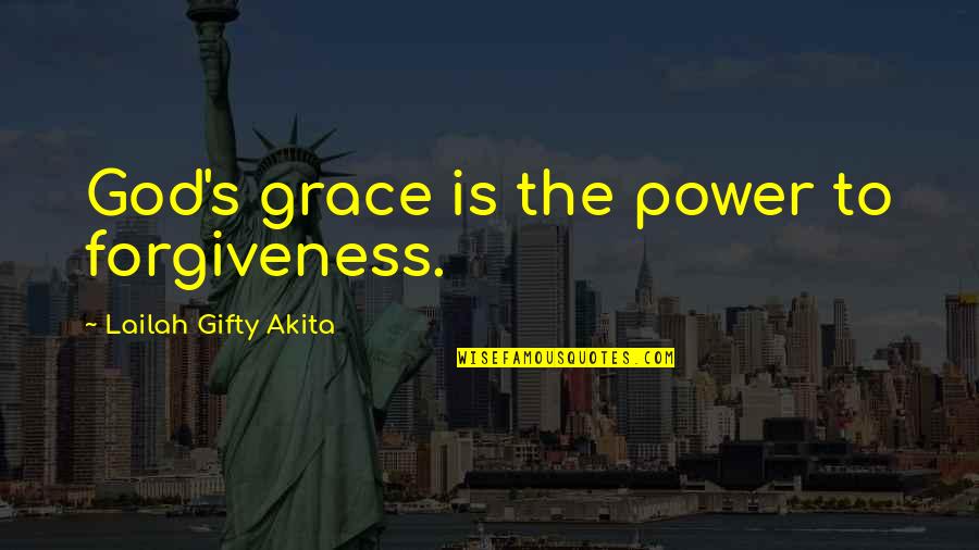 Trees With Yellow Quotes By Lailah Gifty Akita: God's grace is the power to forgiveness.