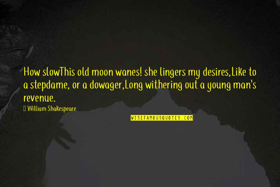 Trichina Worm Quotes By William Shakespeare: How slowThis old moon wanes! she lingers my