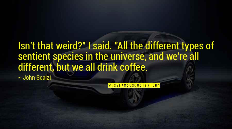 Tripwires In Tribal Wars Quotes By John Scalzi: Isn't that weird?" I said. "All the different