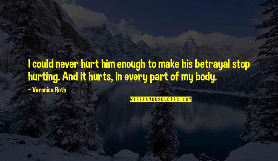 Trivellato Vicenza Quotes By Veronica Roth: I could never hurt him enough to make