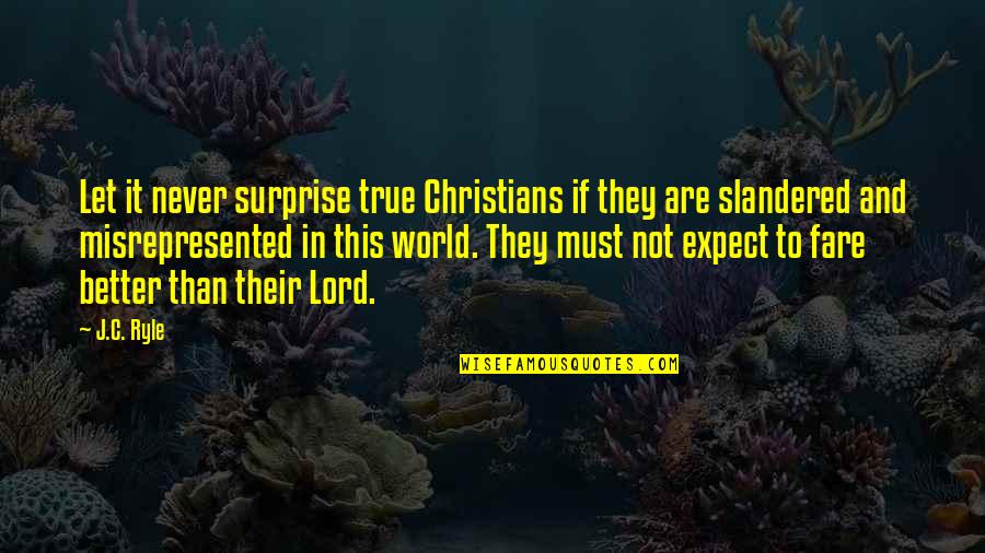 True Christian Quotes By J.C. Ryle: Let it never surprise true Christians if they