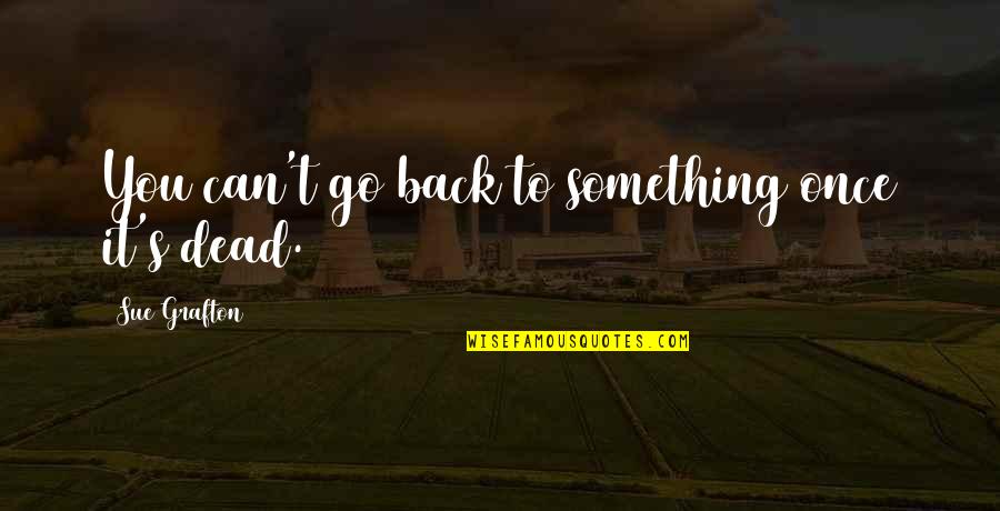 Trukfit Shoes Quotes By Sue Grafton: You can't go back to something once it's