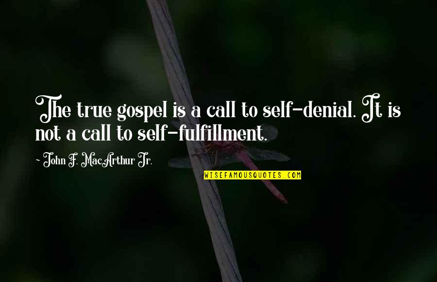 Trustee Of Michigan Quotes By John F. MacArthur Jr.: The true gospel is a call to self-denial.