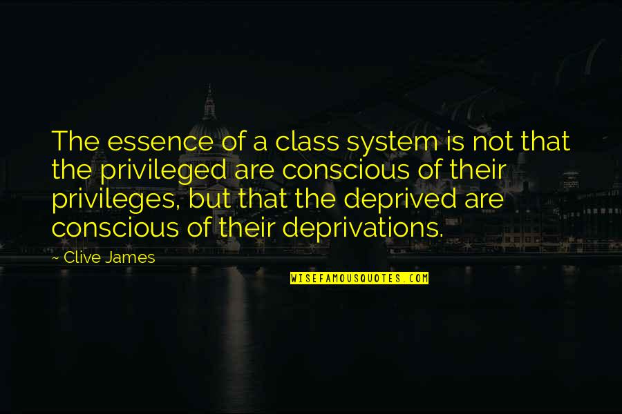 Trying Not To Give Up On Love Quotes By Clive James: The essence of a class system is not