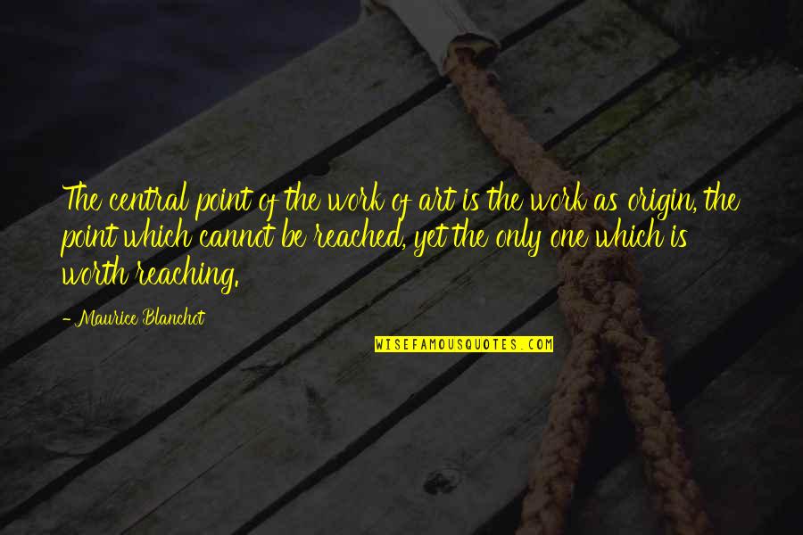 Trzebinia Zaklad Quotes By Maurice Blanchot: The central point of the work of art