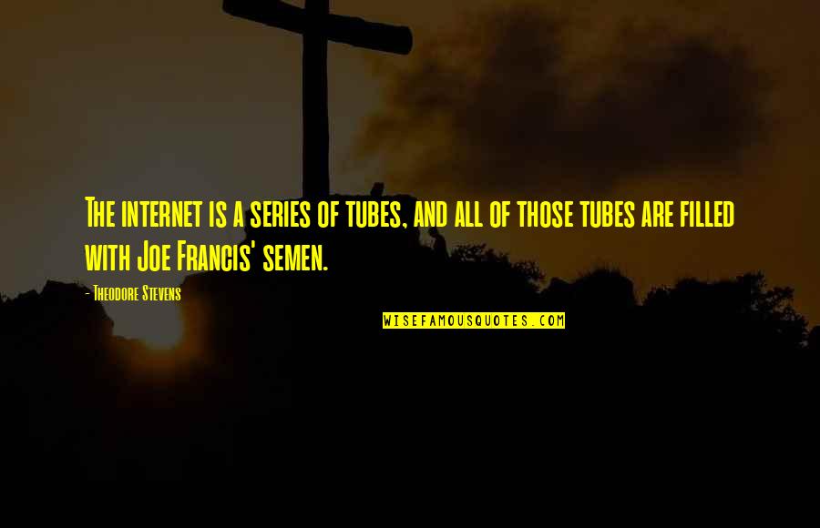 Tubes And More Quotes By Theodore Stevens: The internet is a series of tubes, and