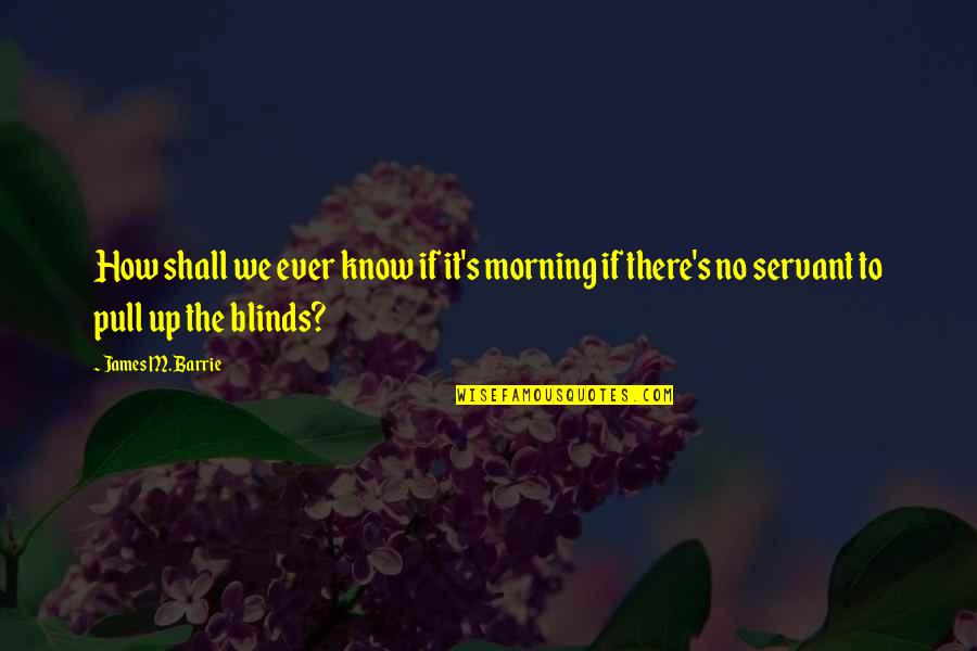 Tumbas Por Quotes By James M. Barrie: How shall we ever know if it's morning