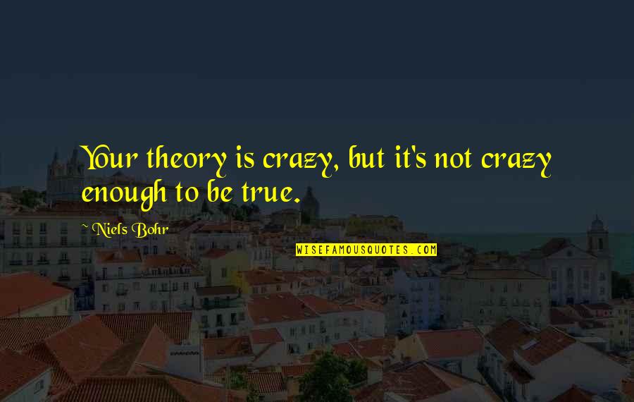 Turbo Vagisil Quotes By Niels Bohr: Your theory is crazy, but it's not crazy