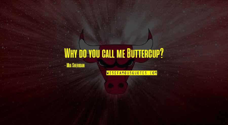 Turnbough Quotes By Mia Sheridan: Why do you call me Buttercup?