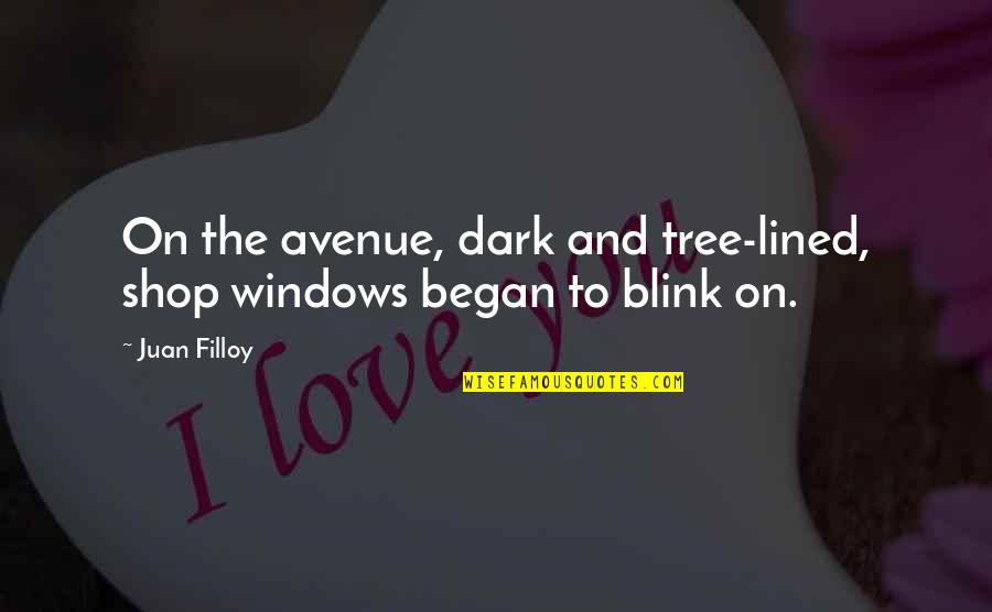 Twd Michonne Quotes By Juan Filloy: On the avenue, dark and tree-lined, shop windows