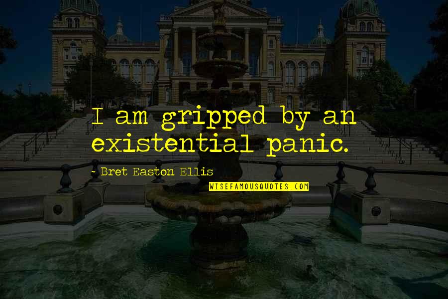 Twilight Time Quotes By Bret Easton Ellis: I am gripped by an existential panic.