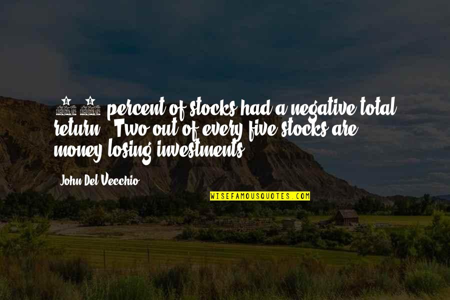 Two For The Money Quotes By John Del Vecchio: 39 percent of stocks had a negative total