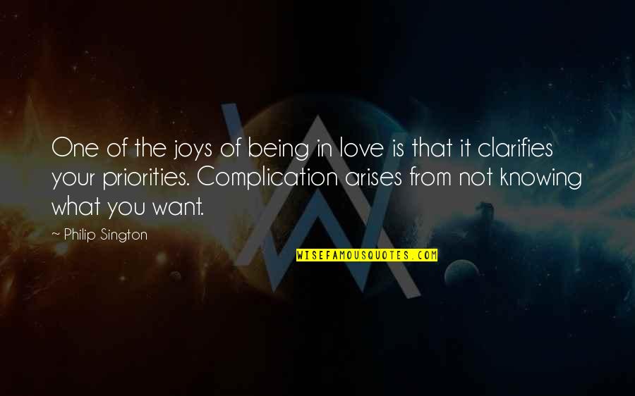 Unboring Synonym Quotes By Philip Sington: One of the joys of being in love