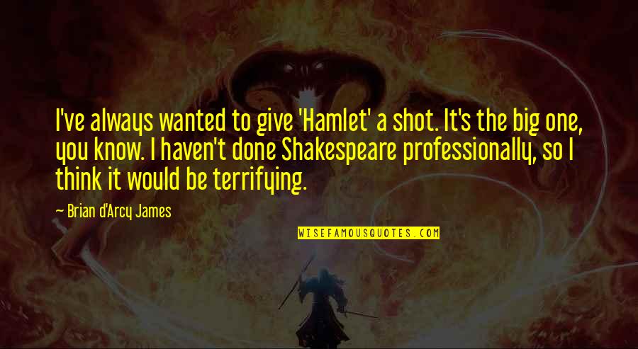 Unbuttoning Pants Quotes By Brian D'Arcy James: I've always wanted to give 'Hamlet' a shot.